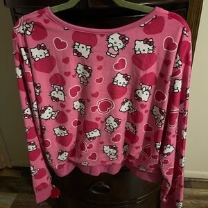 NWT Hello Kitty Pink and White Soft Top Size XL